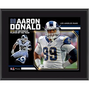 Los Angeles Rams Aaron Donald 2018 Defensive Player of the Year 10″ x 13″ Sublimated Plaque